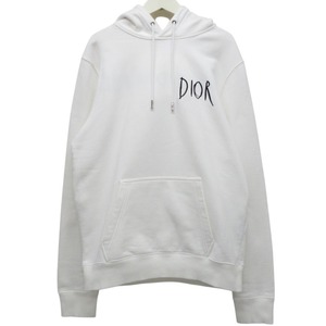 クリーニング済み 美品 19AW DIOR HOMME ディオールオム レイモンド・ペティボン コラボ フーディー パーカー M ホワイト