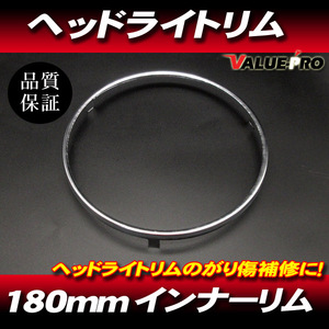 訳あり 180mm 丸目ヘッドライト インナーリム / 新品 ライトリム バンディット GSX400 インパルス イナズマ GSF1200