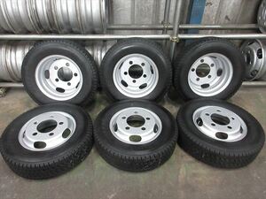 送料無料　スタッドレス　195/75R15　BS　W979　21年　ダイナ　トヨエース　デュトロ　THD15×5J　5穴　両面再塗装　6本セット