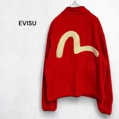 EVISU　エヴィス エビス　ボアジャケット フリース 刺繍ロゴ ビッグカモメ