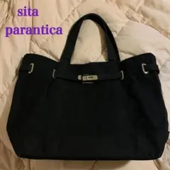 最終値下げ❣️sita parantica トートバッグ キャンバス ブラック