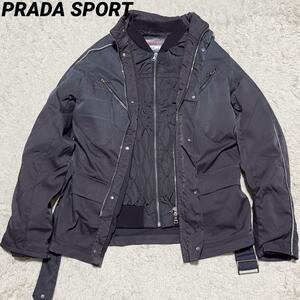 プラダスポーツ アーカイブ 3WAYモーターサイクル ダウンジャケット PRADA SPORT 希少