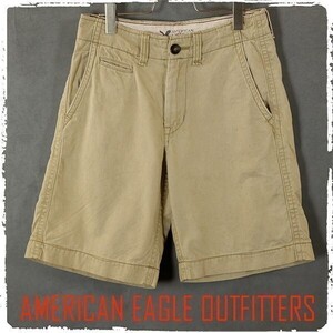 AE15 AMERICAN EAGLE ショートパンツ ベージュ AEO USA輸入古着 アメリカンイーグル ハーフパンツ