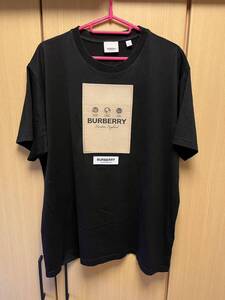 正規 22AW BURBERRY LONDON ENGLAND バーバリー by Riccardo Tisci リカルド ティッシ SERGIO ロゴパッチ Tシャツ 黒 S 8057099