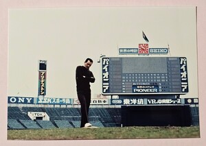 Lサイズのカラー生写真/後楽園球場での長嶋茂雄氏