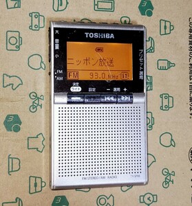 TY-SPR6 TOSHIBA 受信確認済 完動品 AM FM ワイドFM 東芝 ラジオ 通勤 語学 野球 出張 旅行 中継 名刺サイズ 210901070 TY-SPR8 姉妹品