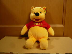 美品　ディズニー　くまのプーさん　ぬいぐるみ　高さ約33㎝　DISNEY Pooh　