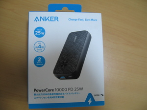 新品未使用　アンカー　Anker　モバイルバッテリー　ブラック　PowerCore　10000　PD　25W