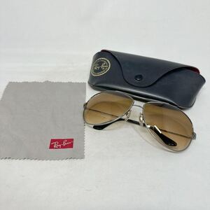 【美品】レイバン サングラス RayBan RB3293 004/13 6313 3Nティアドロップ ブラックシルバーチタンフレーム　ビンテージ　rb245291