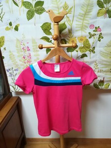 adidas アディダス ピンク色のTシャツレディースＳサイズ