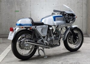 ドゥカティ 750SS DESMO 1975年 DUCATI 絵画風 壁紙ポスター A2版 594×420mm（はがせるシール式）002A2