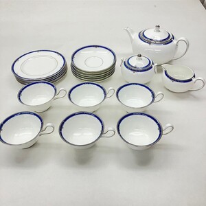 G065-K61-514 WEDGWOOD ウェッジウッド 食器 洋食器 まとめ ティーセット カップ＆ソーサー ティーポッド プレート 他 KINGSBRID