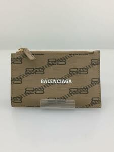 BALENCIAGA◆コインケース/PVC/BEG/総柄/メンズ/640535