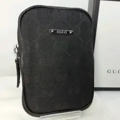 GUCCI グッチ GGキャンバス ブラック　シガレットケース　保存袋・付属品