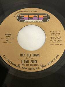 初売/US original / They Get Down / Lloyd Price / UBB/ Soul/ funk/ 45/7inch/ samplingsource/ Muro/ DevLarge/ Koco/ hiphop/ ネタ/