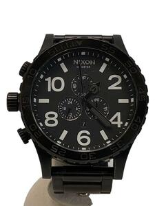 NIXON◆クォーツ腕時計/アナログ/ステンレス/BLK/BLK/SS/THE51-30 CHRONO