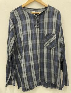 South2 West8 (S2 W8) カットソー 長袖Tシャツ S ブルー チェック柄 J0806