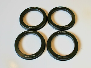 SALE！◆RK DESIGN◆ハブリング　60mm - 54mm　４個セット ◆鍛造アルミ削り出し◆ブラックアナダイズ仕上げ◆トヨタ　マツダ　ダイハツ