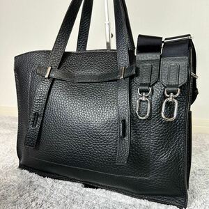 1円●美品/定価8万●FURLA フルラ ジョーヴェ XL トートバッグ ビジネスバッグ ショルダー肩掛け◎ A4◎ カーフレザー ブラック 黒 メンズ