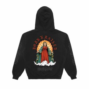 MISTER CARTOON BORN RAISED GUADALUPE HOODIE BLACK L ミスターカートゥーン ボーンアンドレイズド グアダルーペ パーカー ブラック 黒