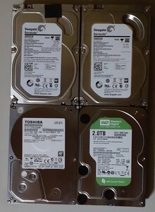 5136 3.5インチ内蔵SATAハードディスク 3TB 1個 2TB 3個 Seagete ST3000DM001 ST2000DM001 TOSHIBA DT01ACA200 WesternDigital WD20EARX