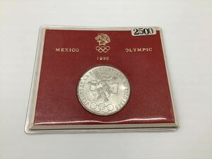 #13625　メキシコ オリンピック 25ペソ 記念硬貨 1968年 銀貨 貨幣 五輪 