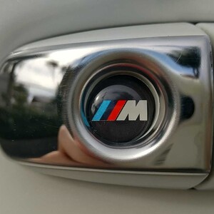 BMW M ビーエムダブリュー Mパフォーマンス Mスポーツ 3Dクリスタルエンブレム 15mm 鍵穴マーク 鍵穴隠し キーレス nb