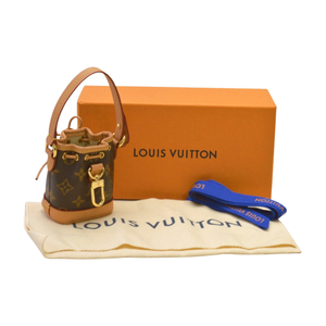 ルイヴィトン LOUIS VUITTON バッグチャーム マイクロ ノエ モノグラム ブラウン レディース su_p e_u F-YA915