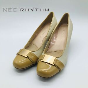 【未使用】NEO RHYTHM パンプス　モチーフ　国産　24.5㎝2E