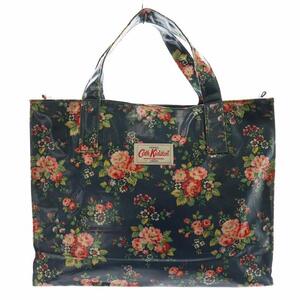 キャスキッドソン Cath Kidston スクエアトートバッグ ハンドバッグ 花柄 ピンク 青 ブルー /AN3 ■OF レディース