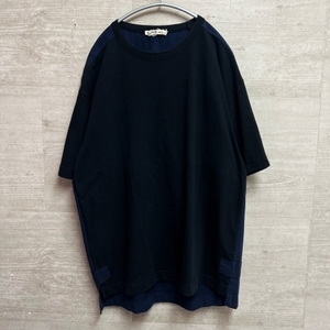 MARNI マルニ HUMU0009Q0 切り替えTシャツ ブラック×ネイビー size48 【中目黒B06】