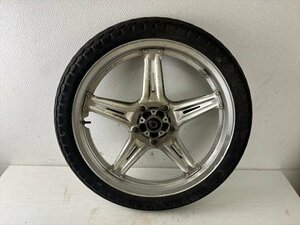 40-11-0B8【当時物中古】現状品 ホンダ 純正 フロントホイール CB250N CB400N コムスター19インチ 欧州輸入旧車から外してます/bk-it-0216