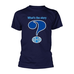 ★オアシス Tシャツ OASIS QUESTION 紺 M 正規品 blur paul weller Brit pop