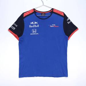 【送料無料】2018 スクーデリア トロロッソ ホンダ オフィシャル チーム Tシャツ/Scuderia Toro Rosso/HONDA/Red Bull/Lサイズ