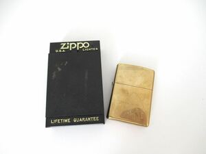 ZIPPO ジッポ オイルライター Zippo SOLID BRASS HONG KONG 喫煙具 ゴールド (T68)