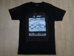 STUSSY NEGUSA NAGAST KING OF KINGS フォト メッセージ Tシャツ S ブラック ステューシー WORLD TOUR古着Big Youth Reggae dubレゲエ ダブ