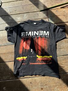 Eminem ビンテージ　Tシャツ　raptee ブート Y2K L ブラックhiphop