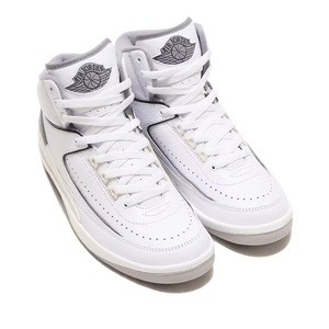 ナイキ エアジョーダン 2 レトロ GS 24cm ホワイト グレー 税込定価17600円 NIKE AIR JORDAN 2 RETRO (GS) キッズ レディース シューズ