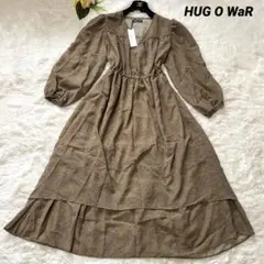 【新品！】HUG O WaR ハグオーワー　ロングワンピース　フレア　総柄　1