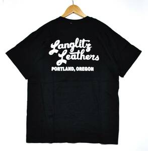 未使用【LANGLITZLEATHERS】ラングリッツレザー プリントTシャツ 黒 L 新古