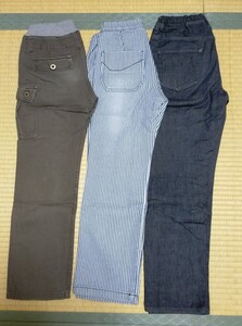 ユニクロ　hushush　ボトムス パンツ　140cm　3本セット　デニム　UNIQLO