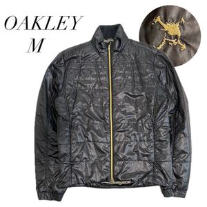 OAKLEY オークリー キルティング ダウン ジャケット ゴールド スカル