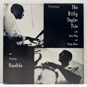 良好!! 10インチ 原盤 FLAT 手書きRVG, 7E刻印 USオリジナル BILLY TAYLOR TRIO And CANDIDO (Prestige 188) w/ Earl May, Percy Brice