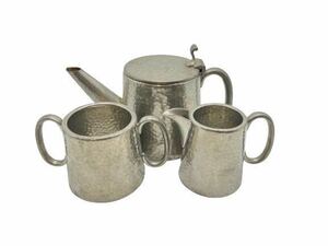 【1円スタート!!銀食器!!】English Pewter イングリッシュピューター シルバー コーヒーカップセット インテリア イギリス アンティーク