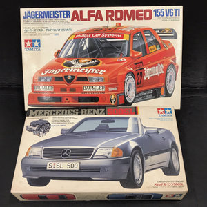 タミヤ 1/24 イエーガーマイスター アルファロメオ155V6TI 他 ベンツ 500SL プラモデル ホビー 計2点 QG014-156