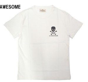 【S】AWESOME(オーサム) ロゴプリント 半袖 Tシャツ ホワイト