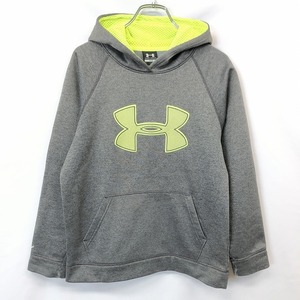 UNDER ARMOUR アンダーアーマー YLG L(150) キッズ ジュニア スウェット プルオーバー パーカー ロゴ ラグラン 長袖 ポリ100% ヘザーグレー