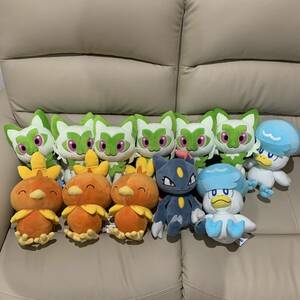 ☆未使用品 ポケットモンスター めちゃもふぐっとぬいぐるみ　Pokemon ポケモン ニャオハ クワッス アチャモ ニューラ 12点まとめ売り