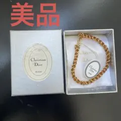 Christian Dior ロープチェーンブレスレット　ゴールドカラー　美品