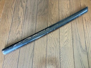 木刀　短刀　確か樫の木　全長58.7cm　272g　ブラック、黒系　切断加工　使用品　ビーバップ　ノブオ　菊永　昭和　当時物　送料無料